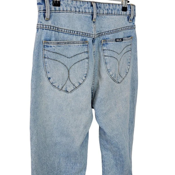 Revolve ROLLA'S East Coast Flare Crop Size 27 Blue Distressed High Rise Liv Worn - Picture 4 of 13